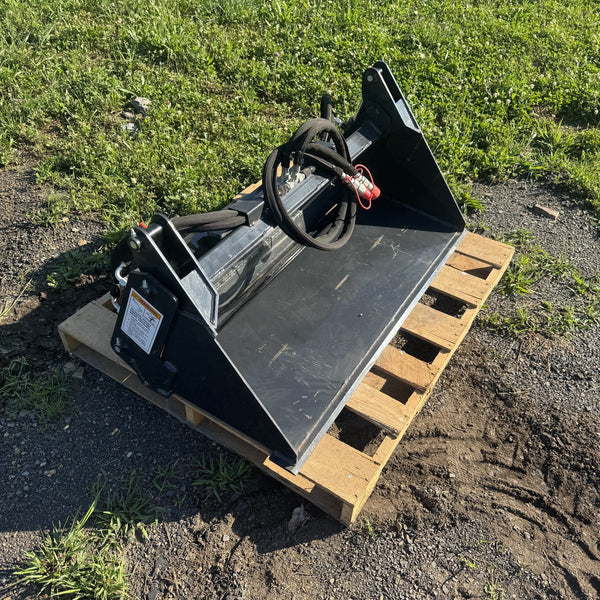 48 inch mini skid steer 4-in-1 bucket with clamshell open