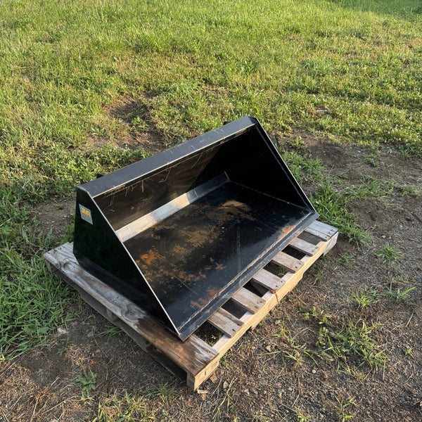 48 inch mini skid steer dirt bucket on a pallet