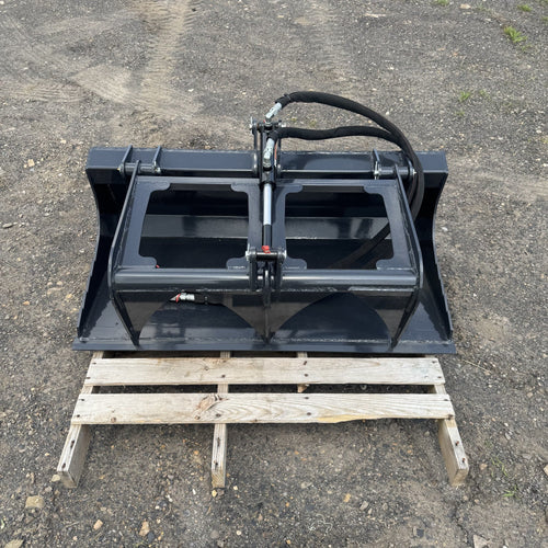 44 inch mini skid steer grapple bucket, full view