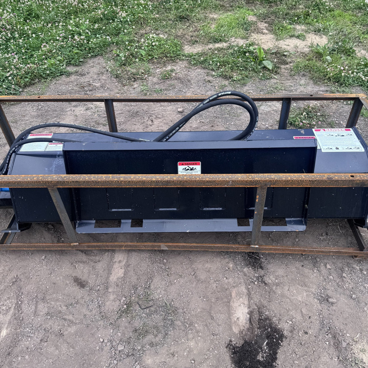 72 inch skid steer rototiller, three quarter view