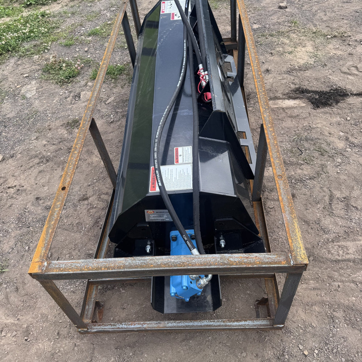 72 inch skid steer rototiller showing the universal quick attach mount